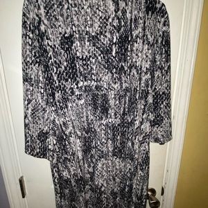 Black and white patterned dress